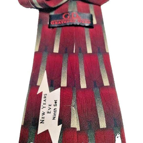 Vintage Grateful Dead "New Years Eve" Ninth Set Collectors 100% Silk Hand Made - Picture 3 of 4